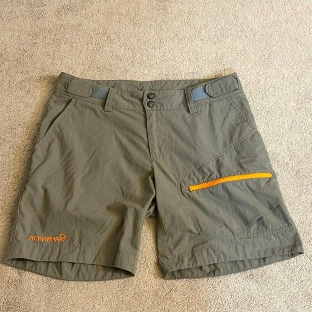 Norrona Bitihorn Lightweight Shorts Women’s Medium Olive Hiking Outdoor Athletic